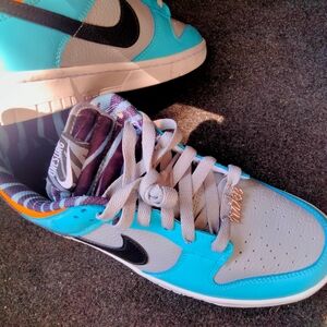 Colorful Nike Sneakers with Black Swoosh